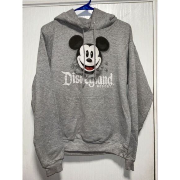 Disneyland Sweater Adult Small‎ Gray Mickey Mouse Souvenir Resort Hoodie Zip Up - Picture 1 of 4